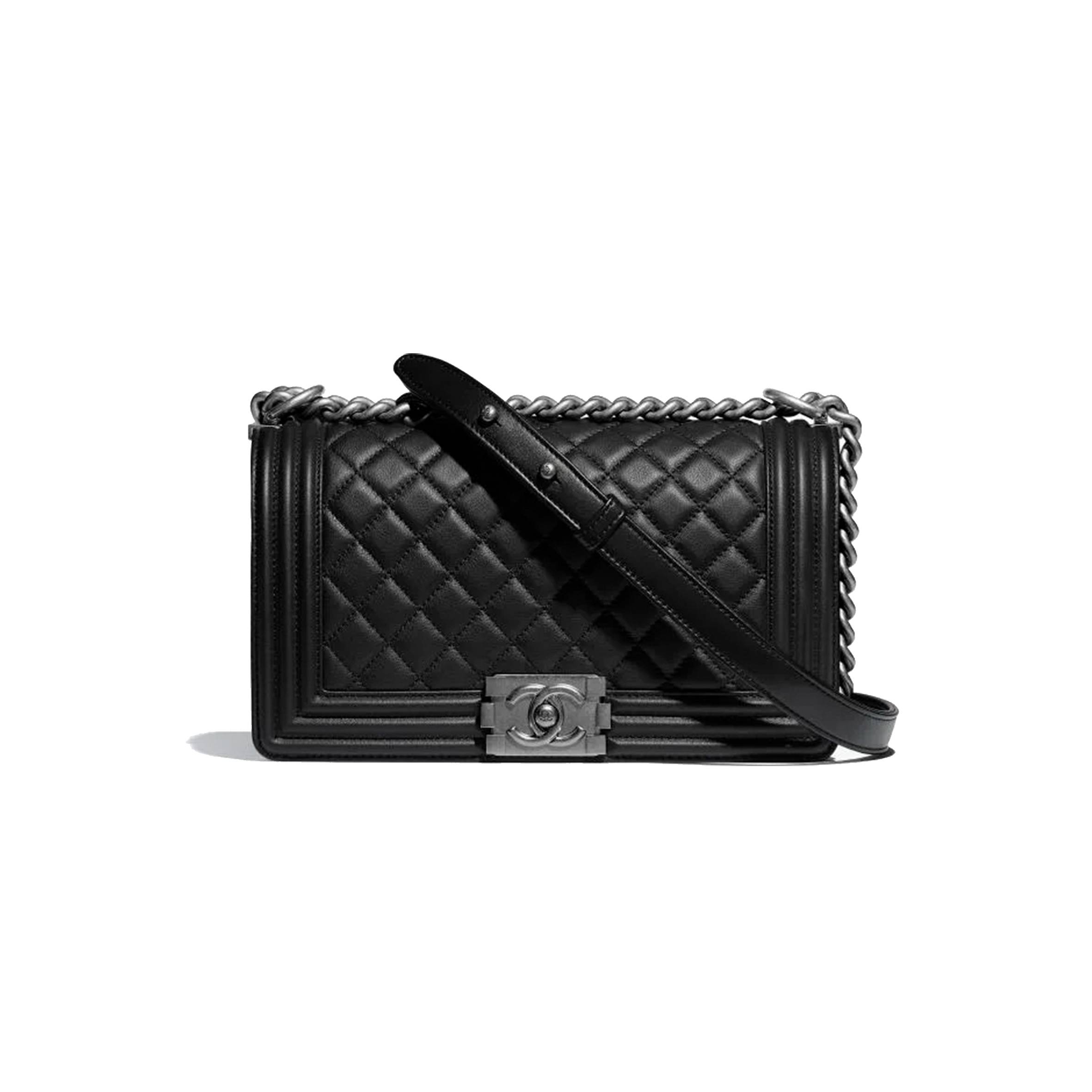 Ch*el boy lambskin silver hardware a67086 y09953 94305 (25*15*9cm)